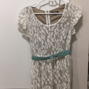 4 for 30/ 3 for 25 White and nude dress